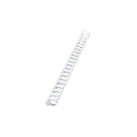 Paquet de 50 reliures spirale en plastique 28mm Blanc M.OFFICE Réf : 20580