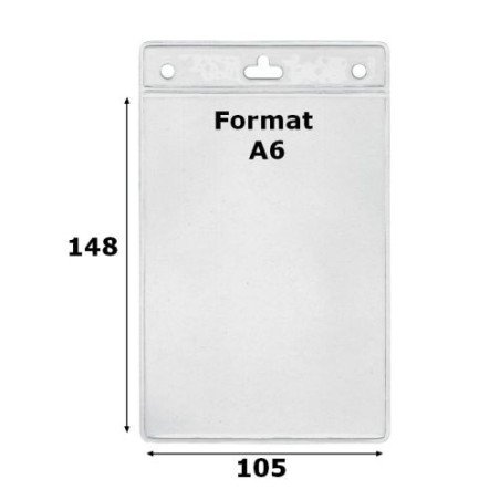 Paquet de 10 Portes-Badges A6 Dimension 105 x 148 cm