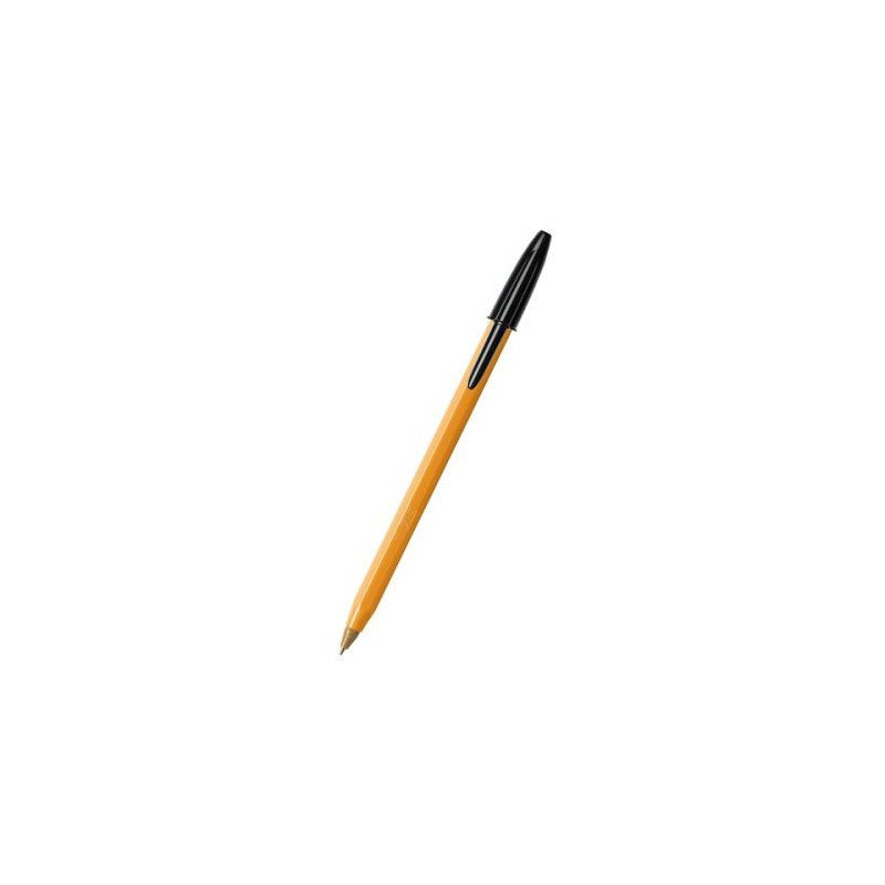 Stylo cristal orange fine Noir BIC Réf : 03847