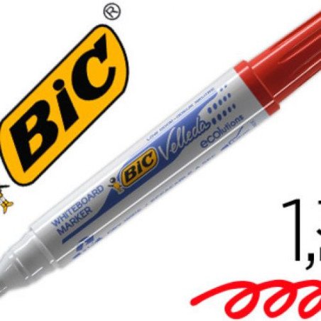 Marqueur tableau effaçable ronde Rouge BIC