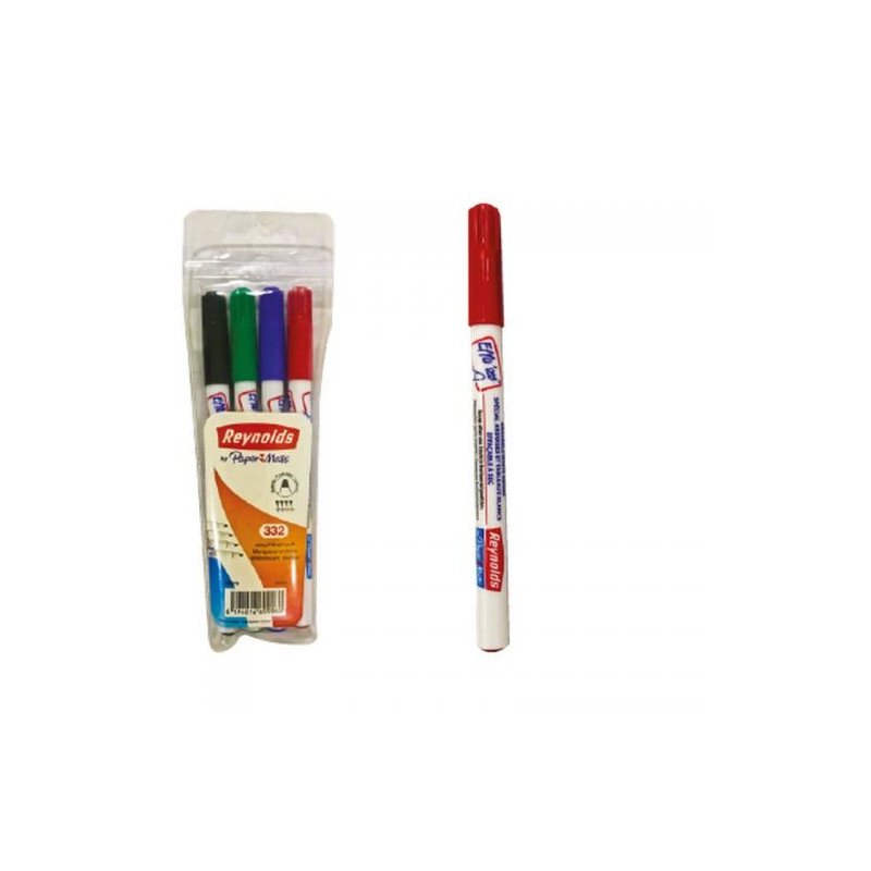 Marqueur tableau effaçable  Rouge  REYNOLDS  Réf : 60294
