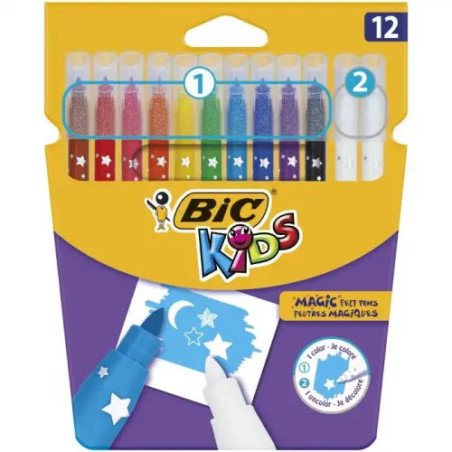 Feutres 12 Couleurs coloriage kids BIC