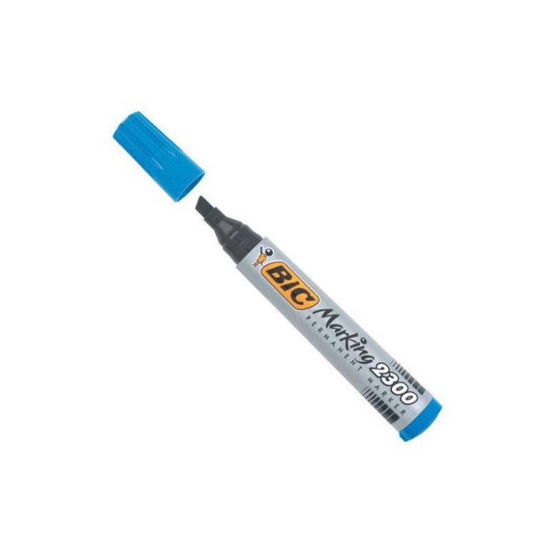 Marqueur permanent plat 2300 Bleu BIC