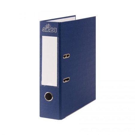 Classeur à levier 32x28 Dos 8 cm en Simili Bleu Foncé SICLA