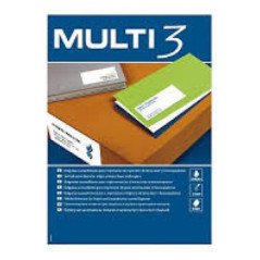 Étiquettes adhésives 100 Feuilles Format 38 × 21.2 mm MULTI 3 Réf : 4716